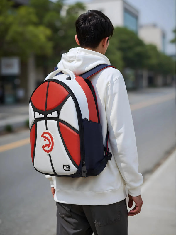 LUXURY LEATHER ATLANTA HAWKS x THE ENEMY OFFICIAL NBA LAB TEAM BACKPACK