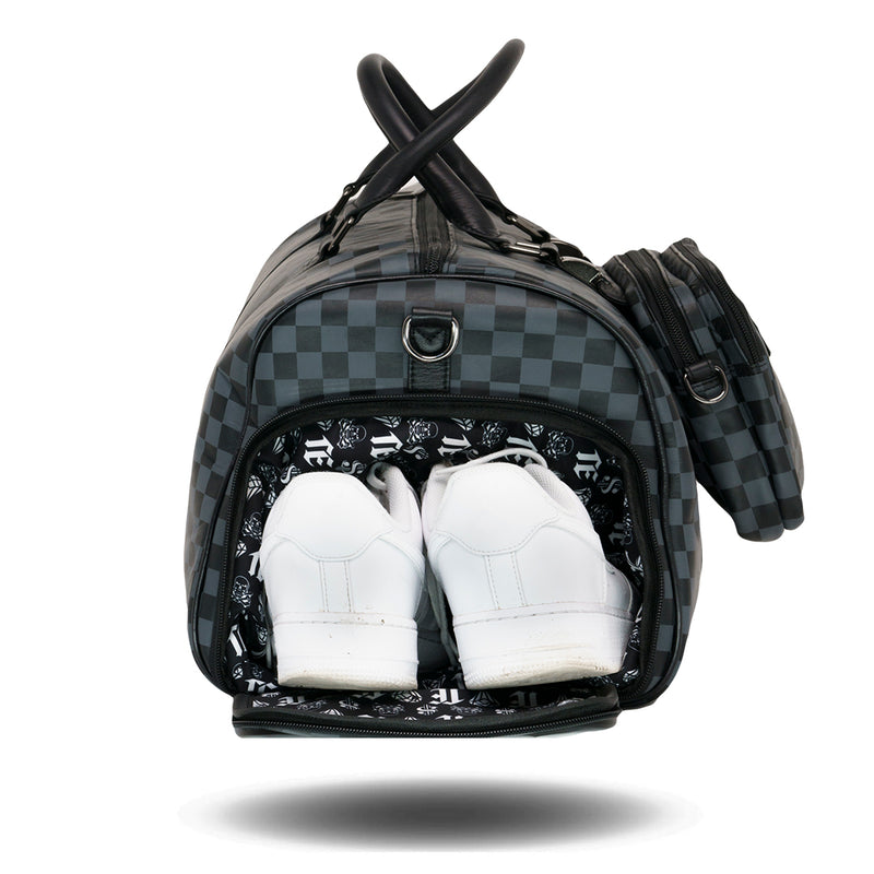 The Enemy Eyes Black/Grey Checkered Duffle Bag