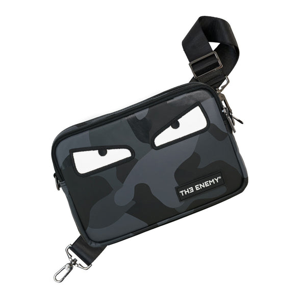 The Enemy Eyes Black Camo Crossbody Bag