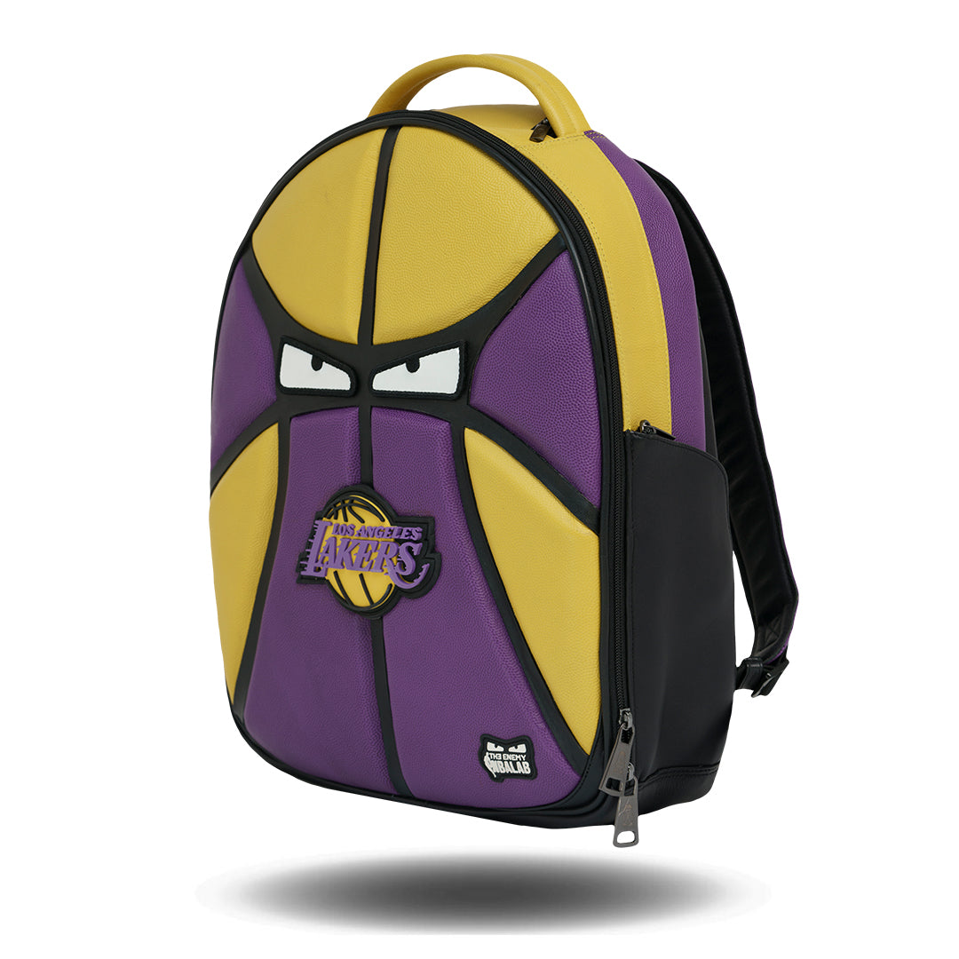 LUXURY LEATHER LA LAKERS x THE ENEMY OFFICIAL NBA LAB TEAM BACKPACK