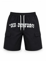 No Serfing Black Cargo Shorts